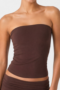 Women’s Strapless Form-Fitting Solid Yoga Tube Top
