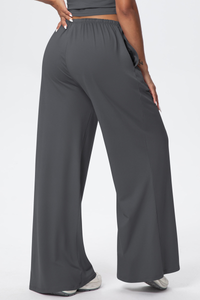 Women’s Athletic Drawstring Loose-Fit  Wide-Leg Pants