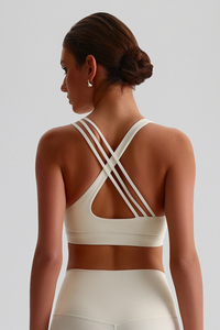 Women's Asymmetrical  Cross Back Sports Bra