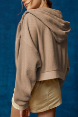 Hooded zipper pullover