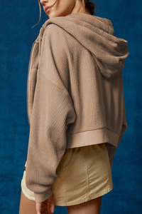 Hooded zipper pullover