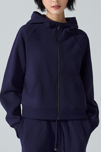 Women's Winter Fleece Lined Thermal Hooded Zip Up Jacket