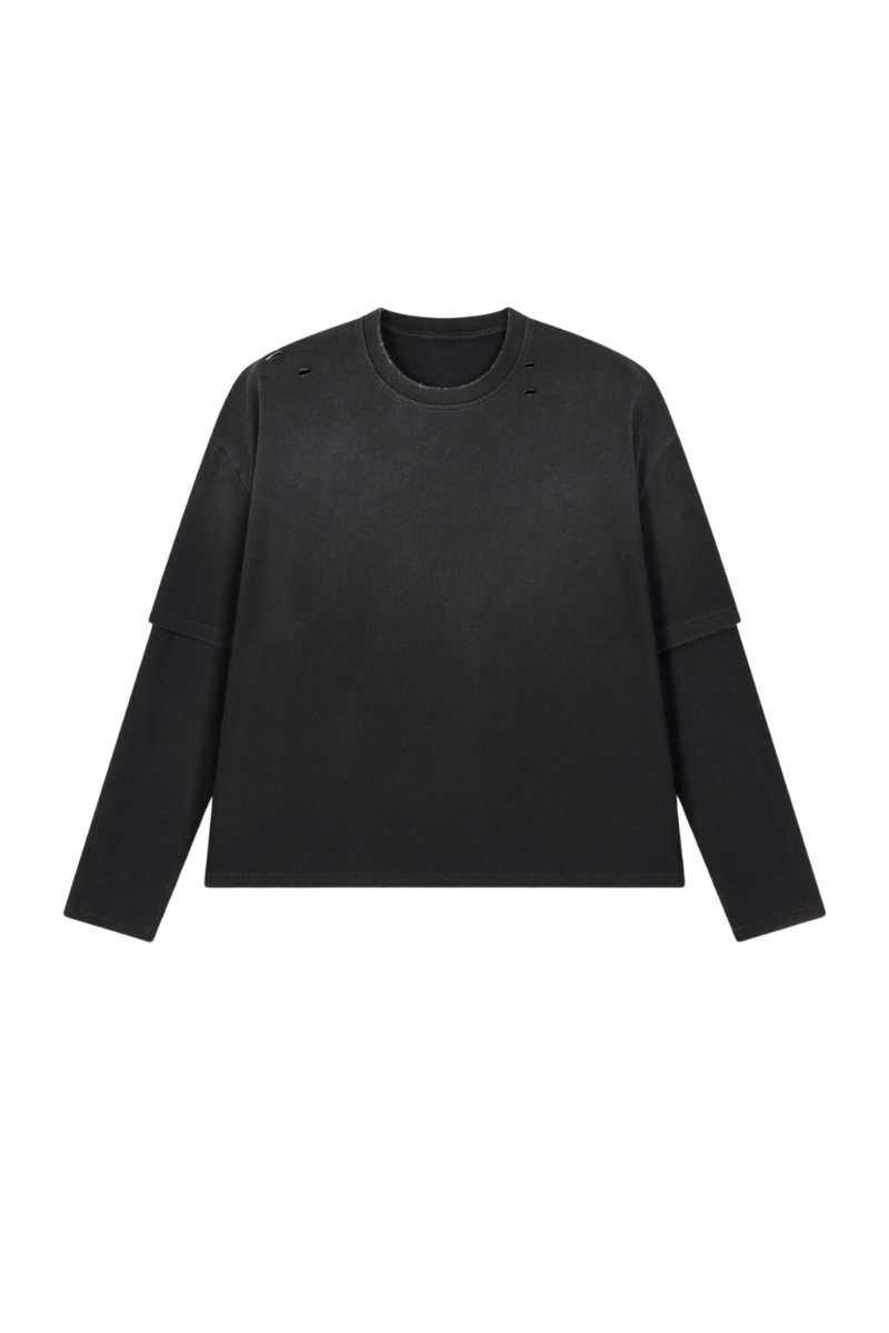Women's  100% cotton Vintage Wash Gradient Relaxed Pullover