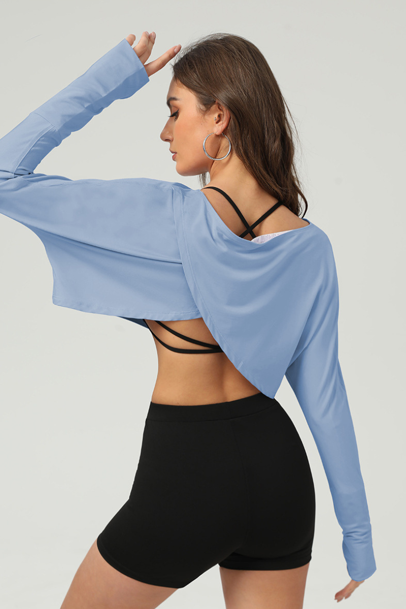 long sleeves  Cropped crop top