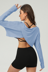 long sleeves  Cropped crop top