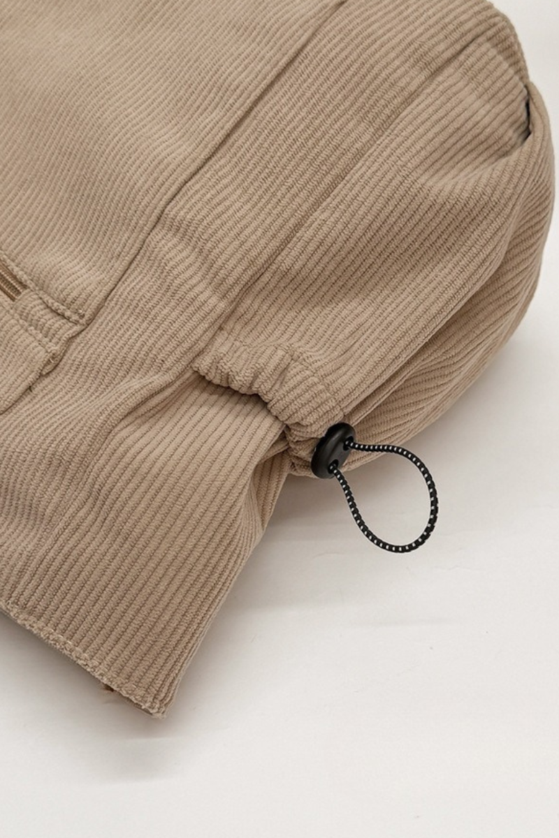 Women's Fall Corduroy Multi Pockets Large-Capacity Tote Bag