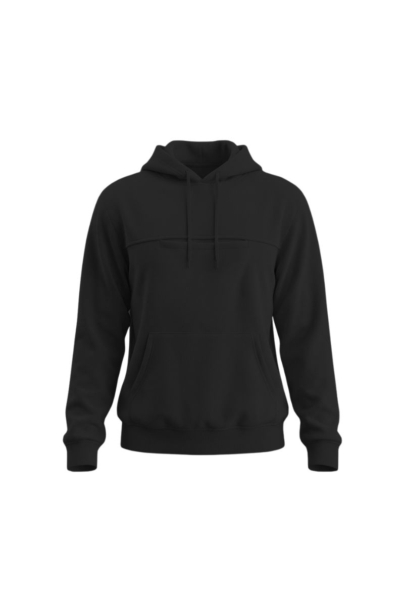 Women's Fall Solid Hoodie With Pet Pocket And Finger Cuffs