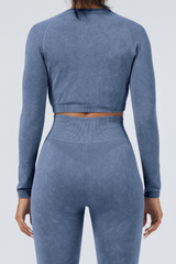 Women Fitness Athletic Full Zipper Cropped Jacket