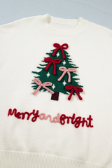 Women's Fall/Winter Christmas Tree Crew Neck Knit Sweaters