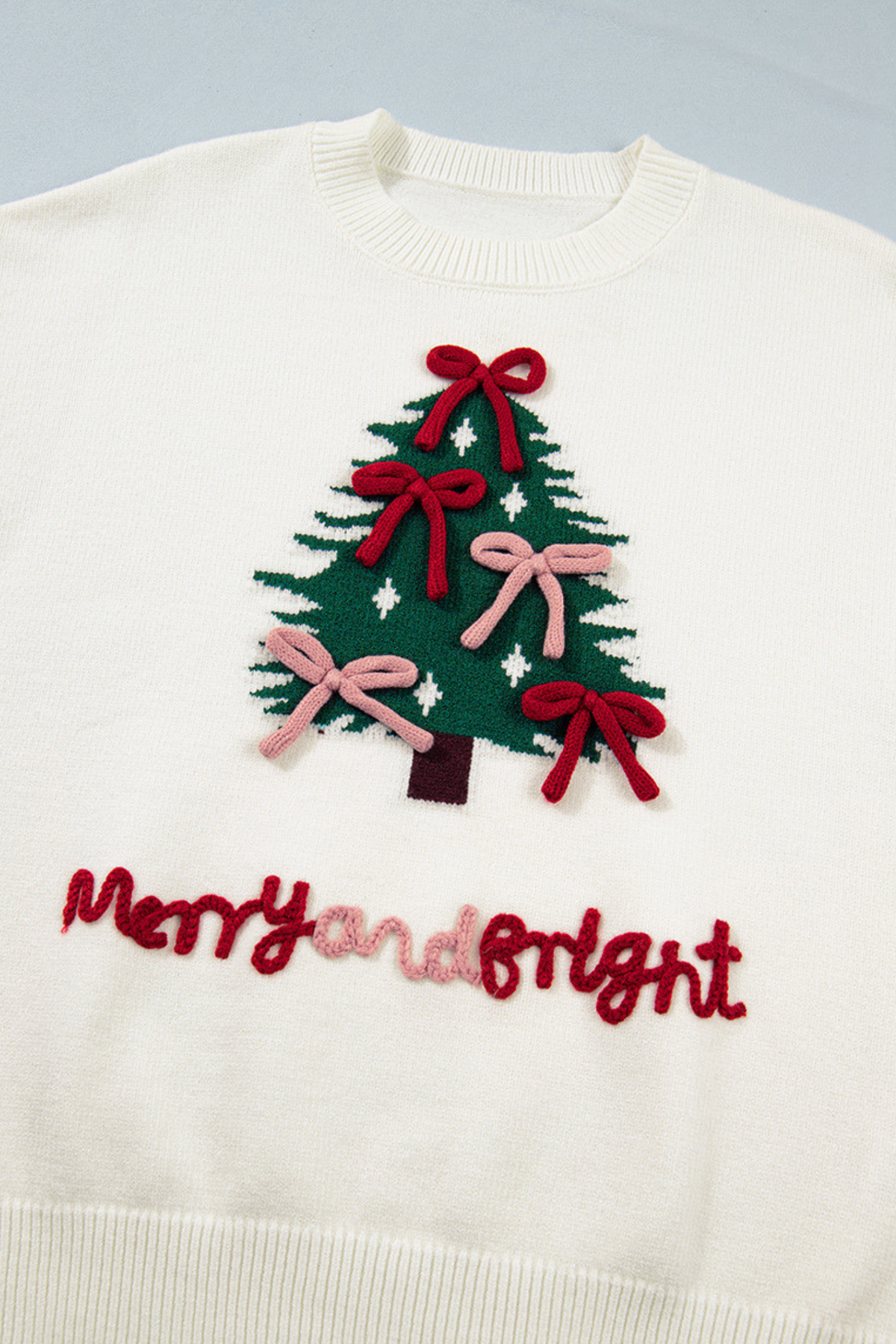 Women's Fall/Winter Christmas Tree Crew Neck Knit Sweaters