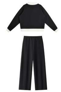 Women's Fall Fleece Mock Neck Sweatsh & Sweatpants Set