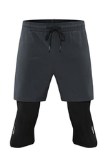 Men's 2-In-One Quick Dry Fitness Running Sports Short