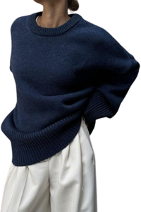 Turtleneck knitted round-necked sweater