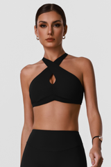 Women's Halterneck Cross Strap Multi-Back Sports Yoga Bra