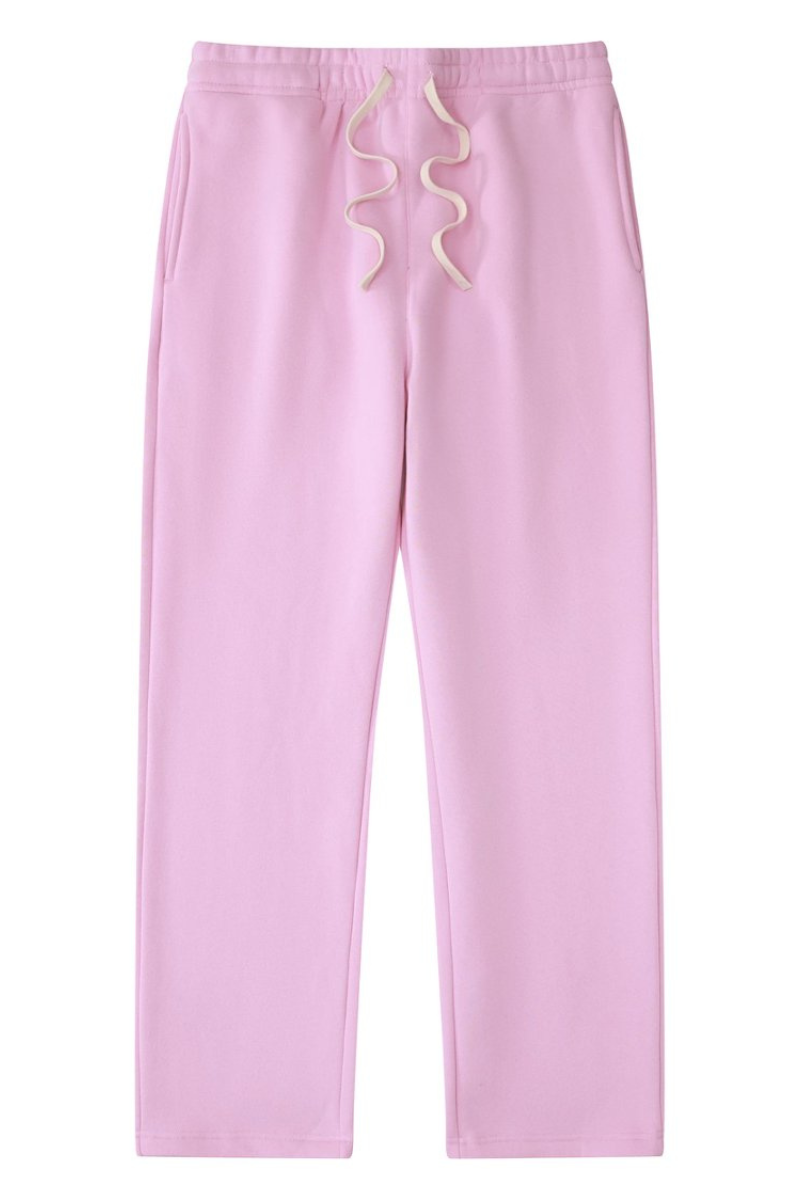 Unisex Drawstring Straight Leg Casual Sweatpants