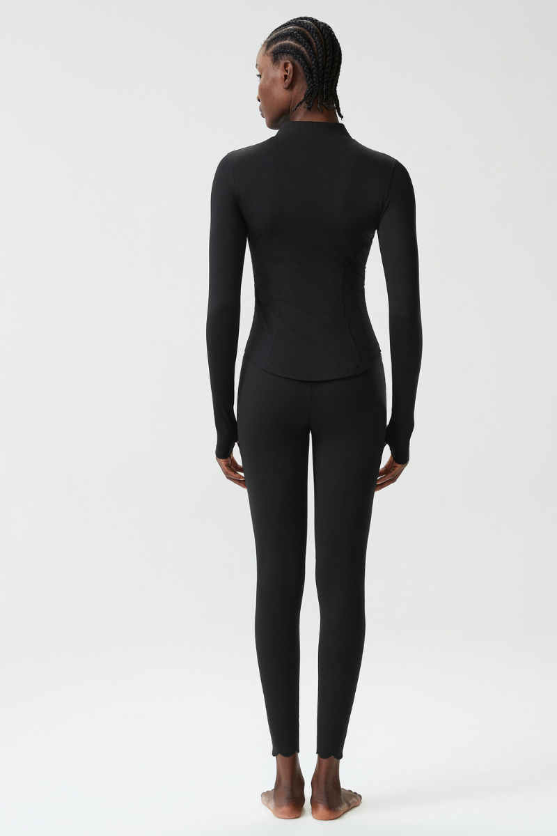 Women's 3-Piece Activewear Set: Jacket + Sports Bra + Leggings