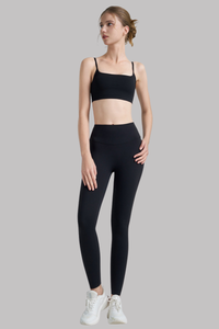 Women's Thin-Strap Bra And No Front Seam Lycra Leggings Sets