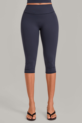 Women’s Mid-Rise Tummy Control Yoga Capri Leggings