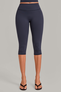 Women’s Mid-Rise Tummy Control Yoga Capri Leggings