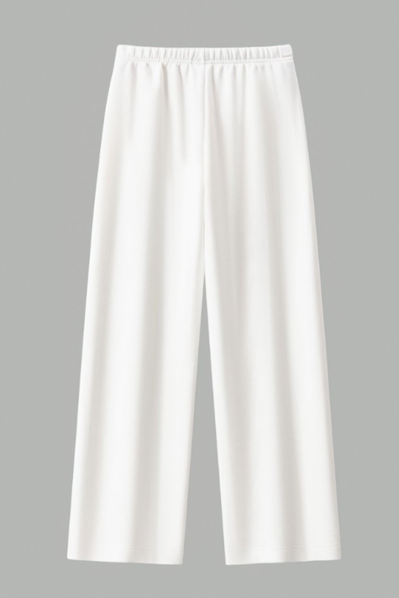 Unisex Fall Drawstring Side Pocket Wide Leg Sweatpants