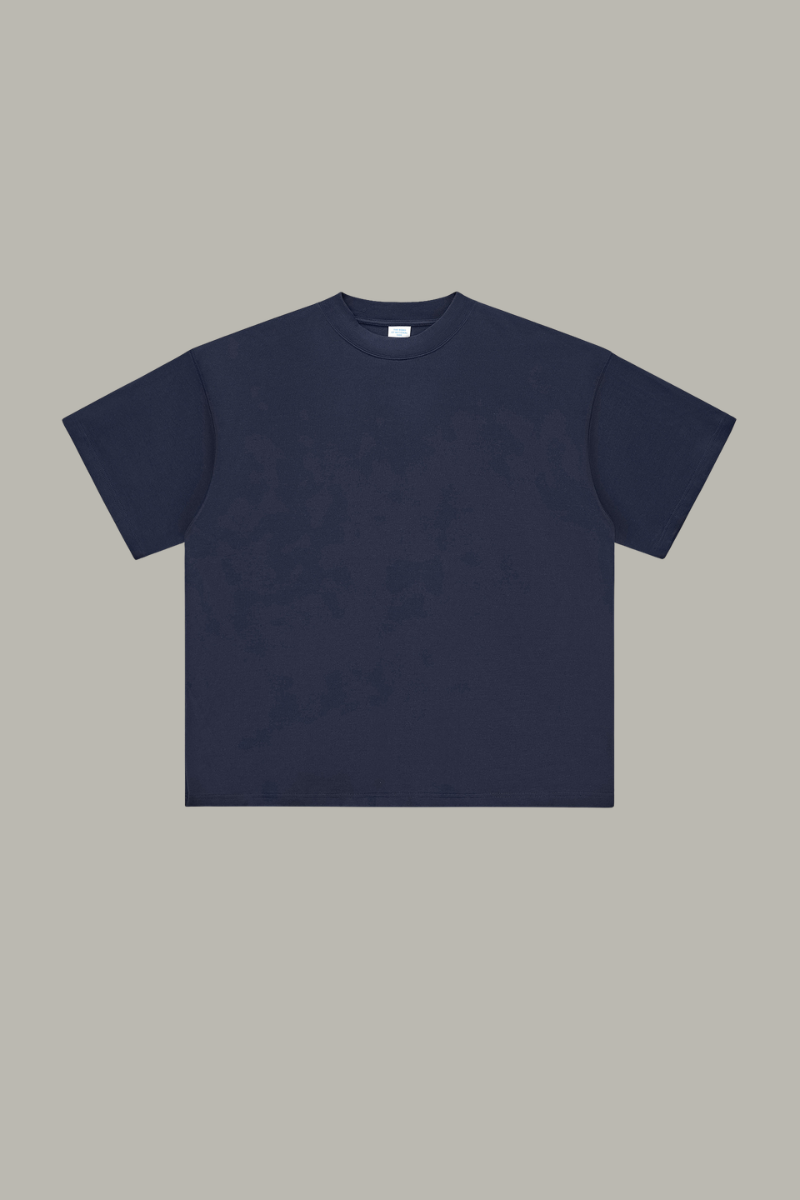 Men's Cotton Mock Turtleneck - Solid Oversized Casual Tee