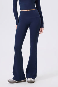 Low-rise wide-hem yoga flared pants