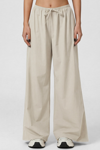 Women's Sports Solid Lightweight Wide-leg Pants