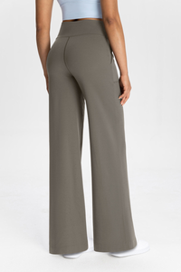 Slouchy drawstring athletic straight-leg pants