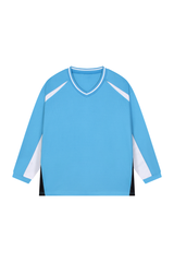Men's V-Neck Color Block Breathable Mesh Panel Sports Jersey