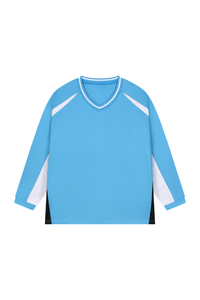 Men's V-Neck Color Block Breathable Mesh Panel Sports Jersey
