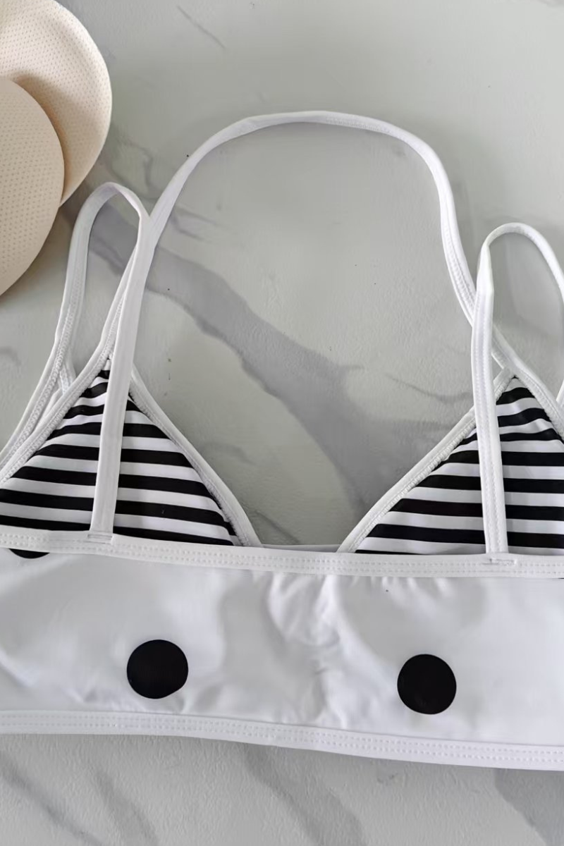 Women's Polka Dot Vintage Bra And Short 2-Piece Yoga Set
