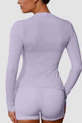 Fitted Snap Button Workout Long Sleeve Cardigan For Women