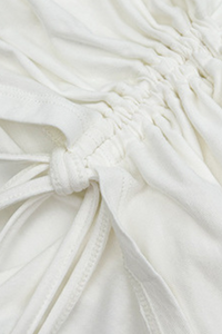 Crinkled short-sleeved T-shirt