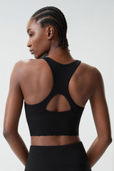 Women's Floral Center Yoga Sports Tank Top