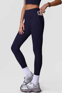 Women's Athletic Side-Pocket High Waist No T-Line Leggings