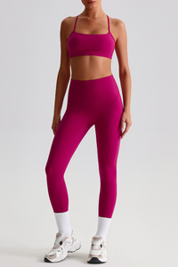 Women's Sports Quick Dry Bra And Leggings Yoga 2-Piece Set
