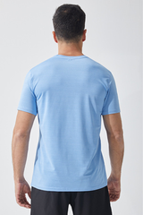 Men Stripe Quick Dry Athletic Short Sleeve T-Shirt