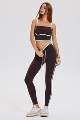 High-waist, rear-hugging exercise outfit for women
