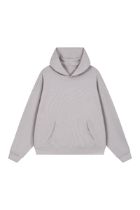 Unisex Fall Boxy Fit Waffle Texture Pullover Relaxed Hoodie