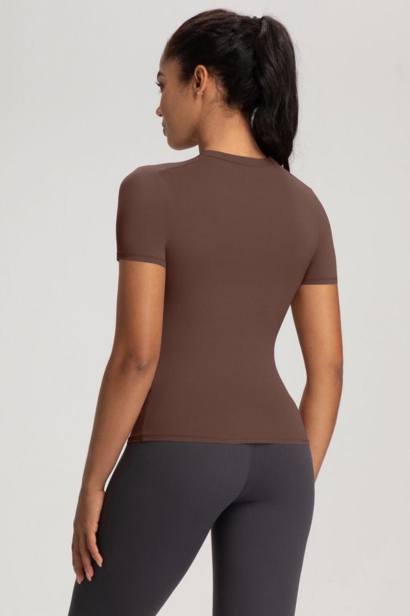 Women Slim-Fit High-Stretch Naked-Feel Yoga T-Shirt