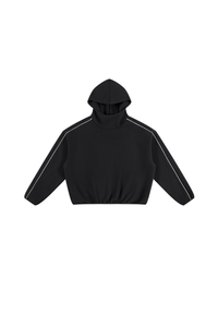Men's Fall Relaxed Contrast Color Stripe High Neck Hoodie