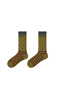 Women's Y2K Retro Color Stripe Soft Slouch Crew Socks
