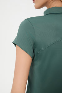 Women Mid-Length Waist Thin Ice Breathable Tennis Sports Yoga Short-Sleeved Dresses