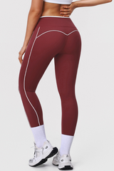 Women's Criss-Cross Waist Color-Blocked High-Waist Leggings