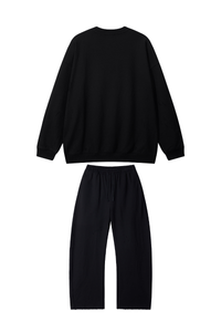 Women's Fall Set:Relaxed Pullover And Drawstring Sweatpants