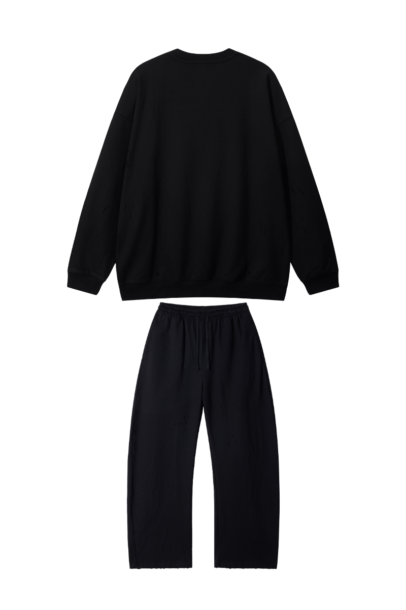 Women's Fall Set:Relaxed Pullover And Drawstring Sweatpants