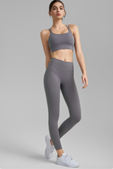 Women's U-Neck Crisscross Back  Bra And Leggings Yoga Sets