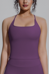 Women's Athletic Halterneck Racerback Sports Tank Top