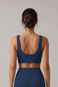 Women's Athletic Nude-Feel High Stretch Wide Straps Bra