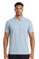 Men's Lightweight Polo Collar Half-zip Short Sleeve T-shirt